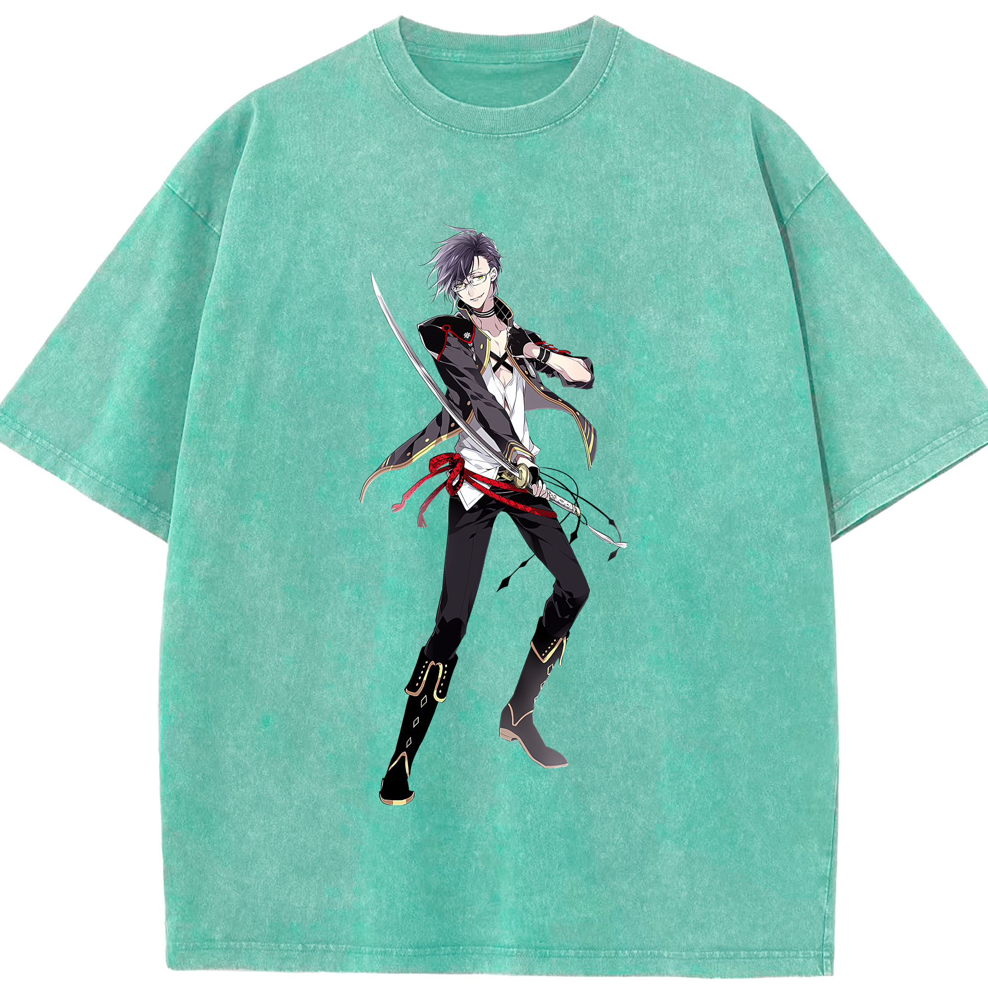 （画像用） 刀剣乱舞 Touken Ranbu 綿100% ヴィンテージ風 半袖Tシャツ（フロントプリント）